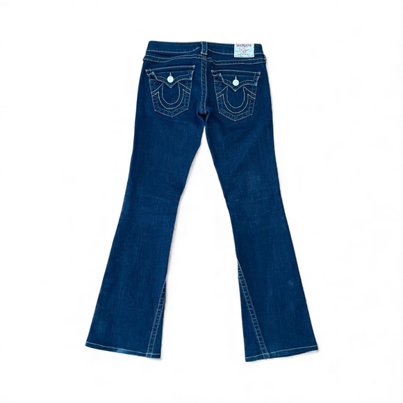 VTG Authentic True Religion Women’s Joey Flare Jeans 27x31 Denim Embroidered USA - Picture 2 of 8